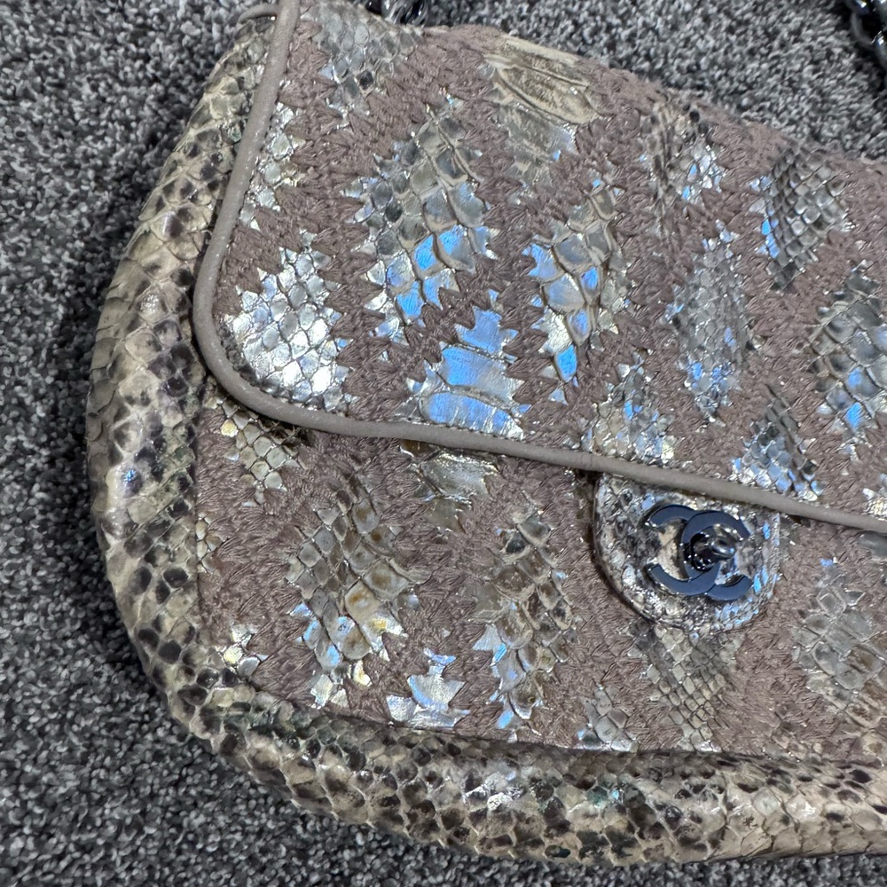 Eucgorgeous & Rare Chanel Python Bag - image 3
